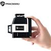 Pracmanu Mini Livello Laser 12 Linee Livello 3D Autolivellante 360 ° Linee del raggio laser verde a croce orizzontale e verticale