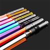 DiXinNi Spada Laser RGB in Metallo per Duelli con Oscillazione Fluida, 16 Colori Cangianti, 5 Suoni, FOC, Giocattolo Lampeggiante per Rave