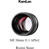 VILTROX Obiettivo Kamlan 50mm f1.1APS-C con messa a fuoco manuale ad ampia apertura per fotocamere mirrorless Canon EOS-M SONY E-Mount Fuji X M4/3
