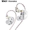 CVJ Konoka Auricolare in-ear con triplo ibrido Hifi 3D (1DD + 1BA + 1 driver di vibrazione) Monitor DJ cablati Cuffie con interruttore di sintonizzazione