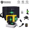 Pracmanu 16 Linee Livello Laser 4D Linea Trasversale Orizzontale e Verticale Raggio Verde 360 ° Livella laser autolivellante con telecomando