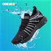 ONEMIX Scarpe da corsa nere impermeabili per uomo Sneakers da allenamento traspiranti Scarpe sportive da trekking estive antiscivolo per uomo all'aperto