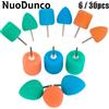 NuoDunco 6 pz / 30 pz Set Mini Spugna per Lucidatura Contorno Auto Dettagli Tampone per Lucidatura per Dremel Rotary Strumento di Pulizia della Superficie Metallica