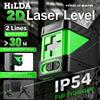 HILDA 2 linee livello Laser autolivellante raggi verdi Laser orizzontale verticale Cross Line Mini livello Laser