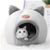 booteely Forma di testa di gatto Casetta per gatti calda carina e confortevole Grotta per dormire sicura Design semi-chiuso antiscivolo Nido per gatti universale per quattro stagioni