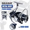 SEASIR Mulinello da pesca Spinning Contra 2000-6000 5.2:1 trascinamento massimo 15KG/33LB manico in alluminio tutto il metallo bobina di pesce grande acqua di mare