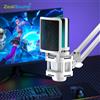 HAOMUREN Microfono da gioco USB Zealsound RGB con braccio articolato, microfono a condensatore per computer bianco per PC Mac Registrazione Podcasting Streaming