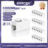 ZoeRax Accoppiatore Keystone ZoeRax RJ45 CAT6 Accoppiatore inserti femmina-femmina, accoppiatore in linea Keystone UTP CAT6 bianco