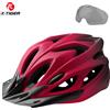 X-TIGER Casco da ciclismo Casco da bicicletta modellato integralmente Luci a LED Casco da bici MTB Cappello sportivo ultraleggero sicuro con visiera per occhiali