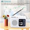 Retekess TR606 Riproduzione a cassetta bianca Radio FM/AM Registratore vocale portatile Supporto Microfono incorporato/esterno Registrazione USB C