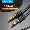 Vention Aux Cavo per chitarra Jack da 6,5 mm a 6,5 mm Cavo audio per chitarra Mixer Altoparlante Jack stereo Cavo Aux da 6,35 mm 1 m 3 m 5 m 10 m