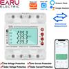 EARU Contatore di Energia Trifase Intelligente WiFi Tuya EARU con Protezione da Sovratensione e Sottotensione, Relè Interruttore e Limitatore di Corrente