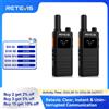 Retevis B63S (3a Gen RT622) Walkie Talkie 2 Pezzi con Schermo LCD, Ultra-sottile, Senza Licenza, Tipo C, per Radio di Comunicazione