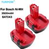 Turpow 12 V per Bosch 3500mAH ni-mh 12 Volt cacciavite batteria BAT043 BAT045 BAT046 2607335273 2607335274 PSR