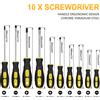 WOZOBUY Set di cacciaviti con impugnatura multiuso con utensili manuali per riparazioni di sicurezza isolati magnetici Mini cacciavite a croce/dritto