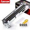 AMPCOM Patch Panel a 12 porte Cat 6A / Cat6 UTP Mini Patch Panel con staffa per montaggio a parete inclusa Nero