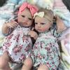 MRB 50 CM LouLou Awake Gemelli Ragazza Reborn Baby Dolls Realistico Vinile Neonato 3D Pelle Vene Visibili Giocattoli FAI DA TE Per Le Ragazze