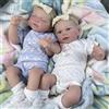 MRB 17/18 pollici Adorabili bambole rinate realistiche Pascale e elijah Corpo in stoffa Gemelli Baby Neonato Doll