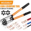 WOZOBUY Pinza a crimpare 6-50mm2/AWG 10-1/0 Terminale per tubi Crimpatrice Esagonale Strumento a crimpare Cavo batteria Capocorda Cavo Utensili manuali HX-50B WOZOBUY
