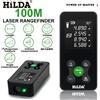 HILDA 50/100/120M Telemetro laser Luce rossa/verde Distanza laser Nastro digitale Misura laser ad angolo ricaricabile e misurabile