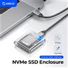 Orico Custodia ORICO-NVMe per PCIe SSD Adattatore esterno trasparente da M.2 a USB Tipo C Mini 2230 M.2 SSD Custodia 10 Gbps