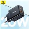 Baseus Caricatore PD da 20 W Ricarica rapida QC4.0 QC3.0 Caricatore USB tipo C per iPhone 15 14 13 12 11 Caricatore rapido per telefono Xiaomi