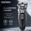ENCHEN Blackstone rasoio rotante elettrico per uomo 3D Floating Blade lavabile Type-C USB ricaricabile barba da barba