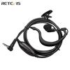 Retevis Walkie Talkie Earhook Auricolare da 3,5 mm Ago singolo con microfono PTT per RB19 RB619 RT22P RT622P B63S B63H