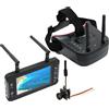 U-Angel-1988 5.8G 40CH Doppie antenne Occhiali FPV Occhiali video Cuffie con display LCD da 4,3 pollici Monitor NTSC/PAL DVR e fotocamera M8 800TVL