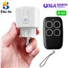 Diese 433 mhz Rf Presa di telecomando senza fili 15A Presa elettrica Interruttore AC 110 V 220 V Spina UE Nero Trasmettitore a 4 pulsanti per VENTOLA LED
