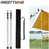 WEST TUNE WESTTUNE 2PCS Palo per baldacchino da campeggio Supporto per tenda telescopico in lega di alluminio Palo per tenda da spiaggia pieghevole per esterno