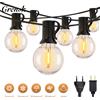Grensk Luci a corda G40 impermeabili Lampadine in plastica infrangibile E12 1W Ghirlanda esterna Spina UE USA Collegabile Decorazione del giardino di compleanno