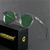 Caterside Occhiali da Sole Rotondi Polarizzati Caterside per Uomo, Montatura TR con Inserto Core, Occhiali da Sole per Donna, Set Retrò per Guida e Pesca, Occhiali Punk UV400
