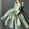 PLBBFZ Abito da festa per bambina con fiocco grande, per primo compleanno, battesimo, principessa, abiti per bambini per ragazza, bianco, ballo di fine anno, costumi natalizi