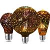 MALITAI Lampadine LED a Effetto 3D Stile Vintage, Lampada Edison Retrò E27 AC110V-220V, Illuminazione Decorativa per Festività, Lampadina G80 G125