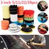 SLADE 5/11/22/39 Pack Kit tampone per lucidatura per auto Tampone per lucidatura lavabile da 3 pollici Tampone per lucidatura in spugna Tampone per lucidatura in fibra di lana riutilizzabile per auto