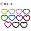 Meetee 10/20 Pezzi Fibbie ad Anello in Metallo a Forma di Cuore per Cinghie Borsa, Catene, Connettori, Ganci, Anelli Regolabili, Accessori Fai da Te