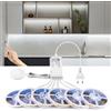 Lcamaw Mensola da cucina da 8MM luce a Led con interruttore a sensore tattile luci a pannocchia dimmerabili movimento a mano sotto l'illuminazione della camera da letto della lampada dell'armadio