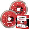 EZARC Dischi diamantati super sottili EZARC da 5''/4.5'' (2 pezzi) per porcellana/ceramica/granito/marmo, disco da taglio liscio per smerigliatrice angolare