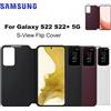 SAMSUNG Cover originale Samsung Galaxy S22 S22+ S-View Flip per Galaxy S22+ S22Plus 5G Smart Clear View