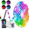 aiopp Strisce luminose a LED RGB, 5 V 1 M-30 M, 16 milioni di colori, RGB, Illuminazione a strisce LED Sincronizzazione musicale, Cambia colore per la casa delle feste