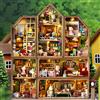 zuuton Casa delle bambole in miniatura, puzzle 3D, giocattoli, casa delle bambole in legno, modelli di assemblaggio fatti a mano per adolescenti, regali di compleanno, decorazioni per la casa