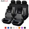 AUTOYOUTH Set di coprisedili per auto ricamati di marca Set universale adatto alla maggior parte delle coperture per auto con protezione per seggiolino auto con dettagli per pneumatici