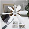 XIAOTREE Ventilatore a baldacchino da soffitto silenzioso alimentato tramite USB a 6 foglie con temporizzazione del telecomando Ventilatore sospeso a 4 velocità per tenda da letto da campeggio Nuovo