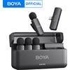 BOYA BY-V4U Microfono lavalier wireless da bavero per iPhone Telefono Android PC Registrazione video YouTube Vlog Intervista in streaming live