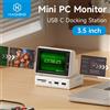Hagibis Mini schermo IPS da 3,5 pollici AIDA64 Mini PC CPU RAM HDD Monitor dati Display sottopiede con hub USB C per PC portatile MacBook