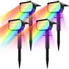 newstyle Faretti paesaggistici per esterni a luce solare RGB da 20 LED che cambiano colore 2 in 1 Lampada da parete solare impermeabile senza fili Patio Garden