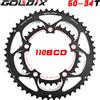 GOLDIX 110BCD Doppio Corona 50-34T per Guarnitura Bici Da Strada/Bici Pieghevole 9S/10S/11S Velocità Ruota A Catena Ultraleggera