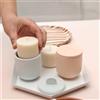 GBhouse Boowan Nicole Barattolo di candela in cemento minimalista da 3,5 OZ con coperchio Stampo in silicone Stampo di ricarica per candele sostenibile fatto a mano Decorazioni per la casa