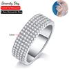 Serenity Day Serenity 5 Fila D Colore Moissanite Anelli Regalo Delle Donne 100% S925 Sterling Silver Placcato 18K Lab Diamante Eternity Anelli Gioielleria Raffinata